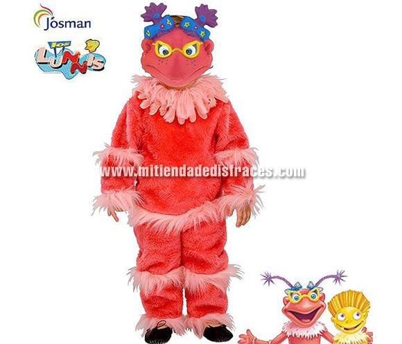Disfraz de Lupita de los Lunnis infantil. Talla de 5 a 7 años. Incluye traje y careta. Disfraz con licencia ideal como regalo en Reyes y Papa Noel. Presentación en caja regalo.