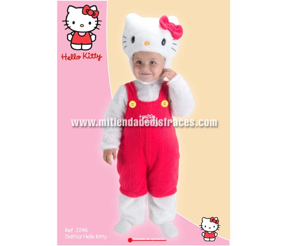 Disfraz de Hello Kitty infantil. Talla de 1 a 3 años. Incluye mono y capucha. Disfraz con licencia Sanrio ideal para regalar en Navidad y Reyes Magos y en cualquier época del año. Presentación en caja regalo.