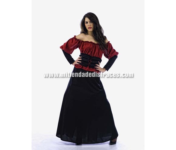 Disfraz de Medieval Ania deluxe adulta. Varias tallas. Incluye camisa, corpiño y falda. Disfraz Medieval para mujer.