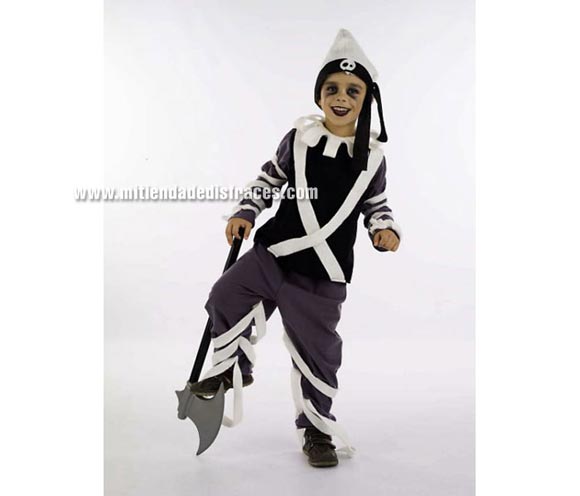 Disfraz de Guerrero Gótico infantil Deluxe. Hecho en España. Disponible en varias tallas. Incluye camisa, pantalón y gorro. Hacha NO incluida, podrás verla en la sección Complementos.