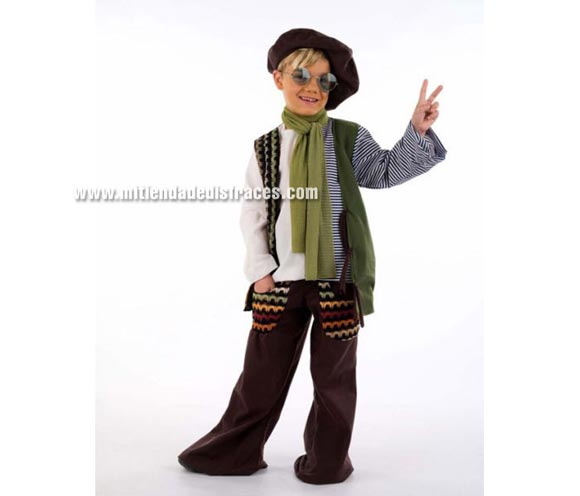 Disfraz de Bohemio Francés infantil Deluxe. Hecho en España. Disponible en varias tallas. Incluye camisa, pantalón, gorro y bufanda. Gafas No incluidas, podrás verlas en la sección de Complementos.