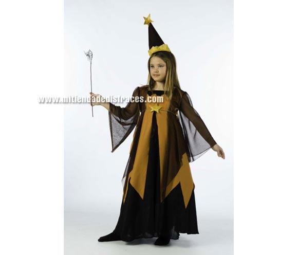 Disfraz de Hada Estelar infantil Deluxe. Hecho en España. Disponible en varias tallas. Incluye vestido y gorro. Varita NO incluida, podrás verla en la sección Complementos.