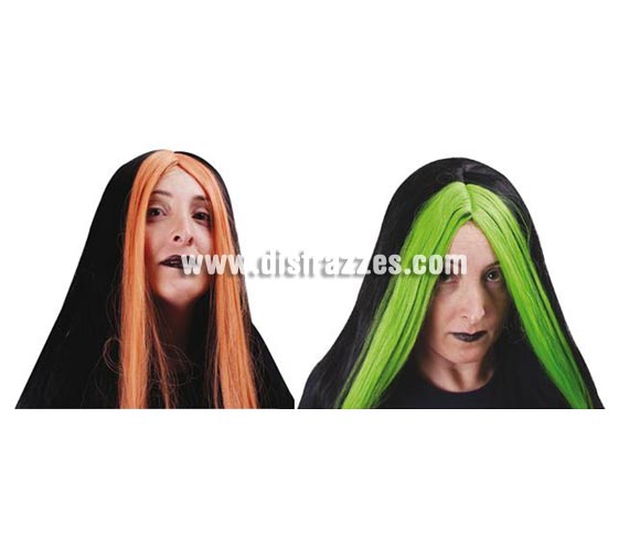 Peluca de Bruja con mechón de colores para Halloween. Dos modelos surtidos. Ideal como complemento de tu disfraz de Halloween para ir de Fiesta a Pubs, Discotecas, Casas particulares o Restaurantes y ayudar a crear un ambiente terrorífico y tenebroso en la Fiesta de Halloween.
¡¡Compra los complementos de tu disfraz para Halloween en nuestra tienda de disfraces, será divertido!!
