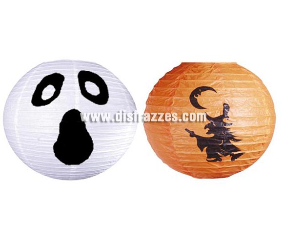 Farol Japonés de 25 cm. con motivos de Halloween. Disponible en tres modelos surtidos, Bruja, Fantasma y Calabaza, cuando hagas el pedido indica en las observaciones el modelo que quieres, si no lo haces te enviaremos uno de ellos. Precio por unidad, se venden por separado. Artículo muy apropiado para decoración de Halloween en Discotecas, Pubs, Restaurantes, Colegios y Casas particulares y así crear un ambiente terrorífico y tenebroso típico de la Fiesta de Halloween cada vez más seguida por todos.
¡¡Compra la decoración para Halloween en nuestra tienda de disfraces, será divertido!!
