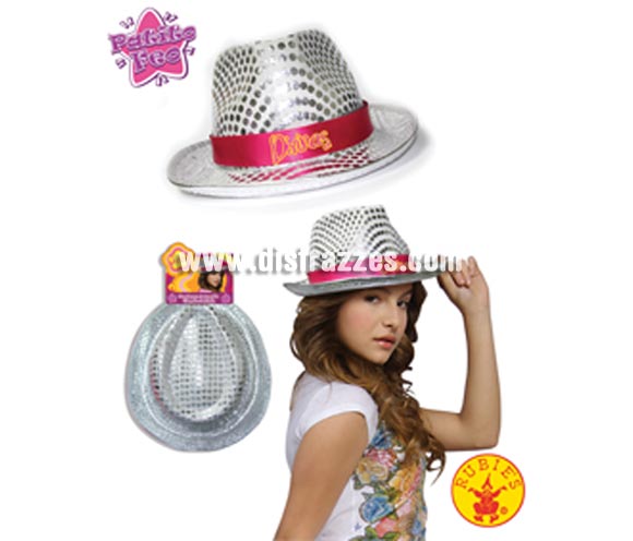 Sombrero plateado con lentejuelas Antonella de la Serie Patito Feo de Disney Channel. Ideal para regalar en Navidad y Reyes Magos.