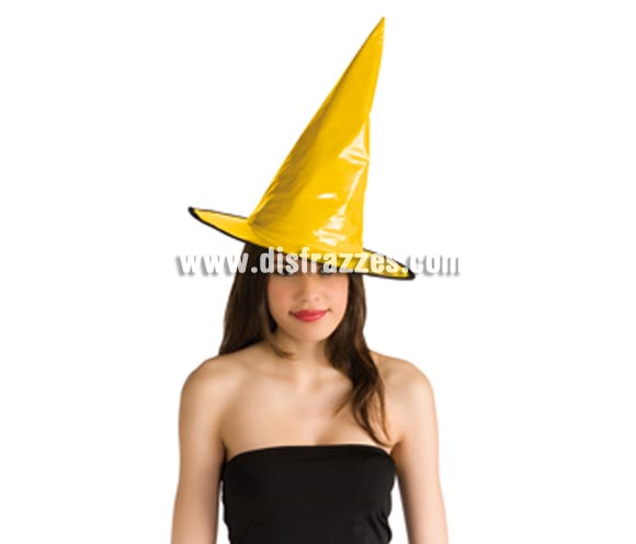 Sombrero de Bruja de charol amarillo para Halloween. Ideal como complemento de tu disfraz de Halloween para ir de Fiesta a Pubs, Discotecas, Casas particulares o Restaurantes y ayudar a crear un ambiente terrorífico y tenebroso en la Fiesta de Halloween.
¡¡Compra los complementos de tu disfraz para Halloween en nuestra tienda de disfraces, será divertido!!
