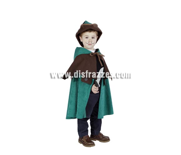 Capa y Gorro de Robin Hood infantil para Carnaval. Varias tallas. Buena calidad, hecho en España. Éste disfraz de Carnaval es ideal para divertirse en las Fiestas de Carnavales tan divertidas y estrambóticas como siempre y que cada vez se celebran en más Pueblos, Villas  y Ciudades, tanto en la calle como en Pubs, Discotecas, Casas particulares,  Restaurantes o Colegios y disfrazándote con un traje de Carnaval ayudarás a crear ese ambiente Carnavalesco, tan divertido, multicolor y variopinto  que a todos nos fascina y nos divierte.
¡¡Compra tu disfraz para Carnaval en nuestra tienda de disfraces, será divertido!!
