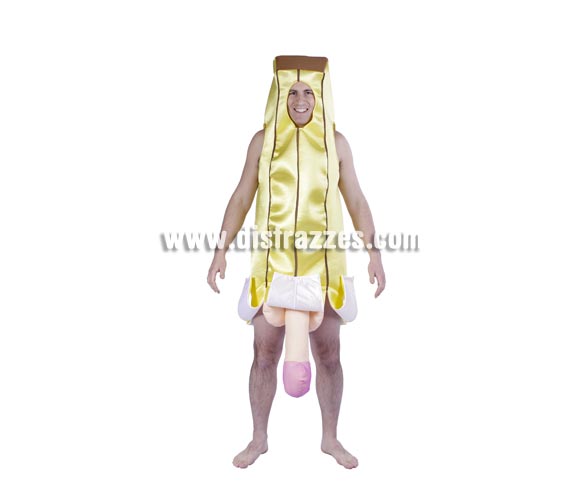 Disfraz de Plátano con sorpresa adulto para Carnaval y para Despedidas de Soltero. Talla única. Incluye disfraz de plátano completo. Buena calidad. Hecho en España. Éste disfraz de Carnaval es ideal para divertirse en las Fiestas de Carnavales tan divertidas y estrambóticas como siempre y que cada vez se celebran en más Pueblos, Villas  y Ciudades, tanto en la calle como en Pubs, Discotecas, Casas particulares,  Restaurantes o Colegios y disfrazándote con un traje de Carnaval ayudarás a crear ese ambiente Carnavalesco, tan divertido, multicolor y variopinto  que a todos nos fascina y nos divierte.
¡¡Compra tu disfraz para Carnaval en nuestra tienda de disfraces, será divertido!!
