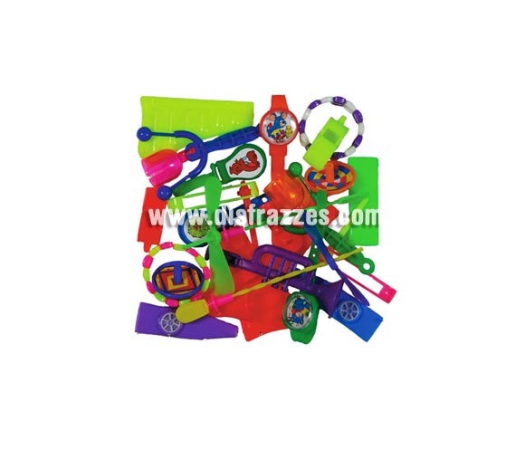 Bolsa 24 juguetes baratijas para relleno de Piñatas. Especial para Fiestas de Cumpleaños.