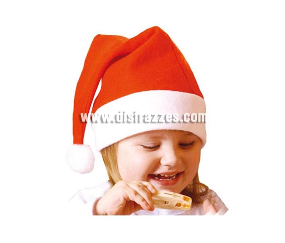 Gorro de Papa Noel infantil para Navidad.