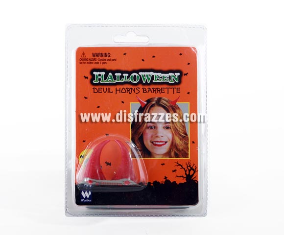 Pasador de Cuernos de Diablo 2 colores surtidos, negro y rojo. Precio por unidad, se venden por separado.
