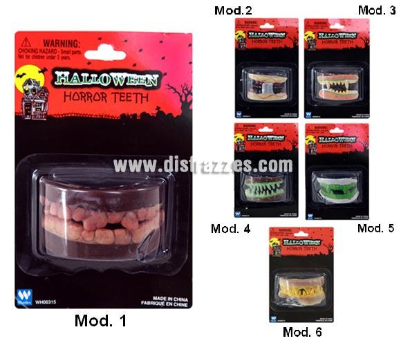 Dientes de Halloween surtidos. Precio por unidad, se venden por separado.