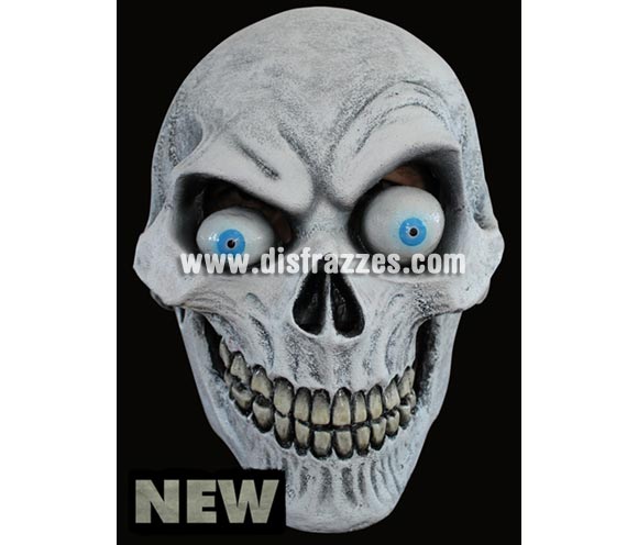 Máscara Bone Head de látex. Alta calidad. Fabricada en látex artesanalmente por una empresa que hace efectos especiales para Hollywood. Máscara de cabeza entera. Máscara de Calavera divertida.