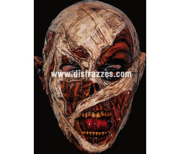 Máscara Mummy de latex. Alta calidad. Fabricada en látex artesanalmente por una empresa que hace efectos especiales para Hollywood. Máscara de Momia Zombie de latex para Halloween.