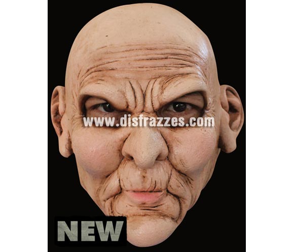 Máscara Madeface de latex. Alta calidad. Fabricada en látex artesanalmente por una empresa que hace efectos especiales para Hollywood. Máscara de Cara enojada o enfadada de latex. Máscara de Abuelo o Viejo enfadado.