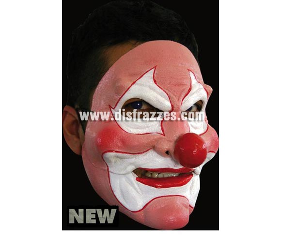 Máscara Pink Clown de latex. Alta calidad. Fabricada en látex artesanalmente por una empresa que hace efectos especiales para Hollywood. Máscara de Payaso Rosa de latex para Halloween. La boca se mueve cuando hablas.