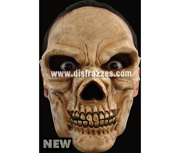 Máscara Skull de latex. Alta calidad. Fabricada en látex artesanalmente por una empresa que hace efectos especiales para Hollywood. Máscara Cráneo de Calavera de latex para Halloween. La boca se mueve cuando hablas.