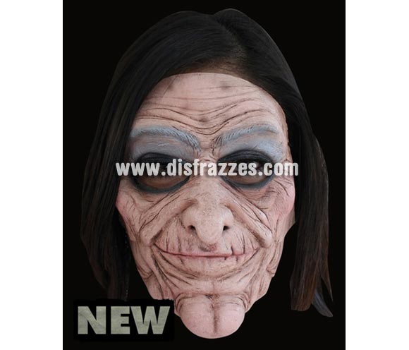 Máscara Old Lady de latex. Alta calidad. Fabricada en látex artesanalmente por una empresa que hace efectos especiales para Hollywood. Máscara de Vieja de latex para Halloween. La boca se mueve cuando hablas.