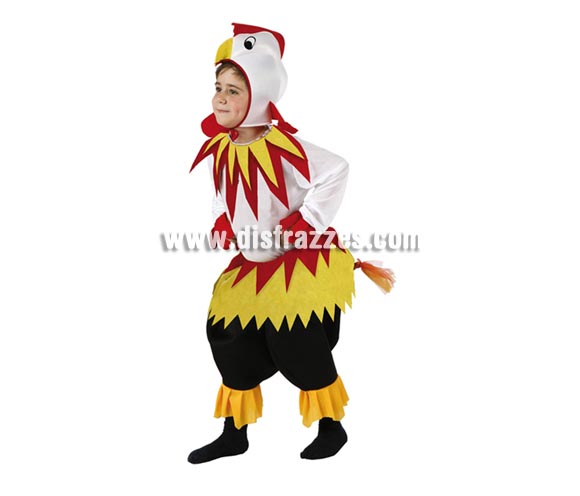 Disfraz de Gallo para niños de 7 a 9 años. Incluye disfraz completo.