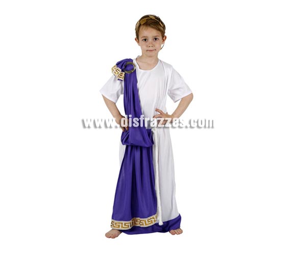 Disfraz de Romano con túnica para niños de 3 a 4 años. Incluye traje completo.