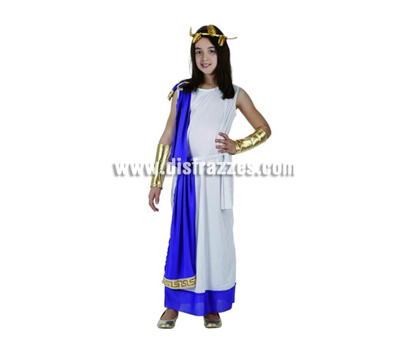 Disfraz de Romana con túnica para niñas de 5 a 6 años. Incluye traje completo.