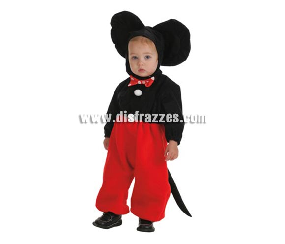 Disfraz de Ratón para bebés hasta 18 meses. Para jugar a ser Mickey Mouse.