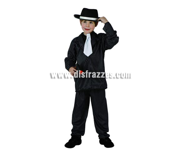 Disfraz de Ganster para niños de 10 a 12 años. Pistola y Sombrero NO incluidos, podrás verlos en la sección de Complementos.