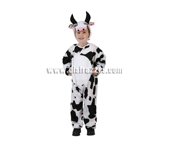 Disfraz de Vaca para niños de 5 a 6 años. Incluye disfraz completo.