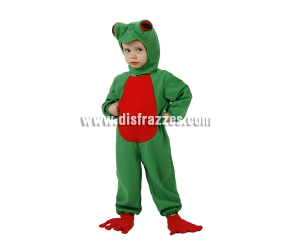 Disfraz de Rana para niños de 3 a 4 años. Incluye disfraz completo.