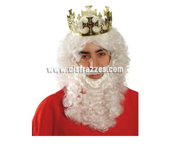 Peluca y barba Papa Noel. 