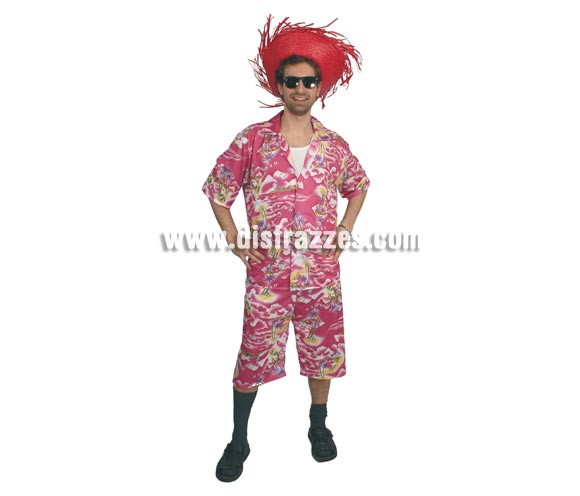 Disfraz de Turista hombre adulto. Talla única 54/56. Incluye camisa y pantalón. Sombrero NO incluido, podrás verlo en la sección Complementos. Disfraz de Turista Hawaiano para hombre. Ideal para Despedidas de Soltero y para disfrazarse en verano.