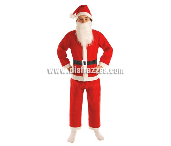 Traje de Papa Noel infantil super barato para Navidad. Talla de 7 a 9 años. Incluye pantalón, casaca, cinturón, barba y gorro. Éste disfraz de Navidad es ideal para la época Navideña en la que los niños hacen teatros de Belenes e interpretan canciones tradicionales en los Colegios y se comienzan a preparar las Fiestas en las que Reina la Paz y la Unidad. Disfrazándote con un disfraz para Navidad, o disfrazando a tus hijos con disfraces de Navidad, ayudas a crear ese ambiente mágico en el que los peques se sienten protagonistas y sienten el auténtico Espíritu Navideño que entre todos debemos crear.
¡¡Compra tu disfraz para Navidad en nuestra tienda de disfraces, será divertido!!
