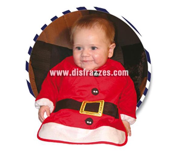 Babero Baby Papa Noel bebé para Navidad. Con éste babero nuestros bebés seguro que se lo comen todo y ellos, estarán para comérselos! ¡¡Compra los complementos de tus disfraces de Navidad en nuestra tienda de disfraces, será divertido!!