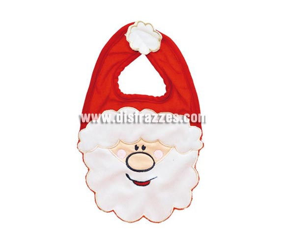 Babero Baby Papa Noel para bebérs en Navidad. Con éste babero nuestros bebés seguro que se lo comen todo y ellos, estarán para comérselos! ¡¡Compra los complementos de tus disfraces de Navidad en nuestra tienda de disfraces, será divertido!!